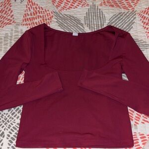 Elegant Burgundy Women's Top